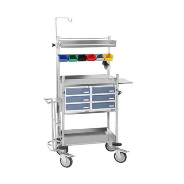 Crash Cart Trolley Stainless Steel